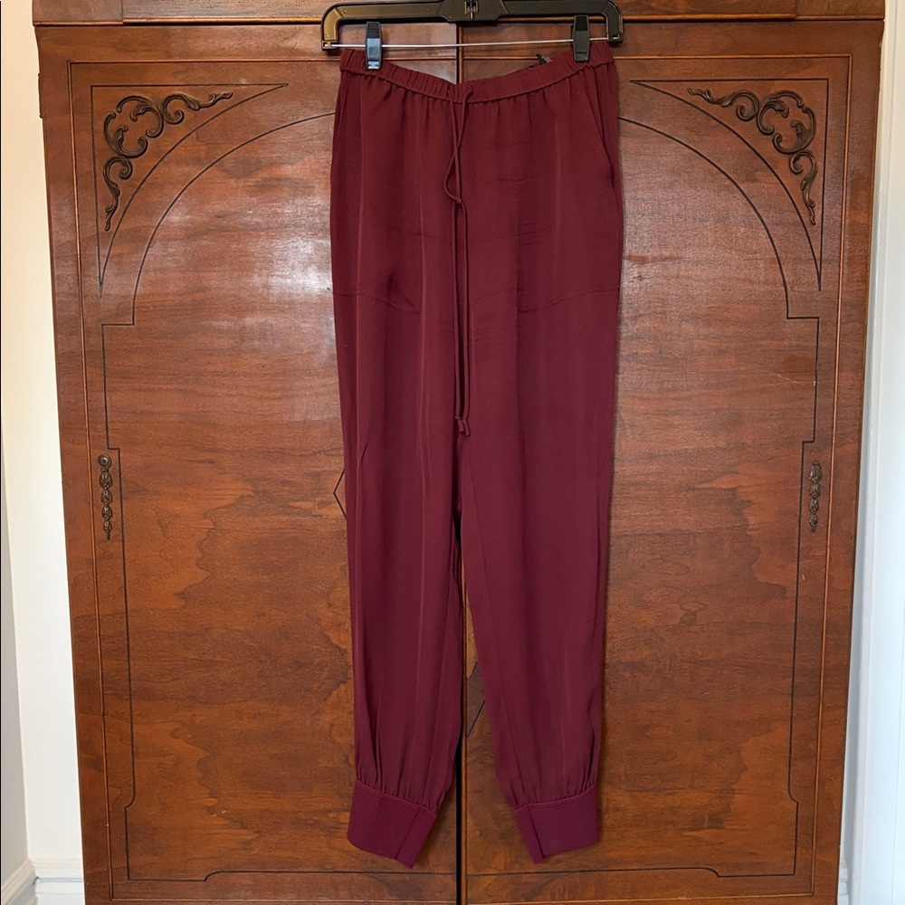 Burgundy Jogger Pants by Theory
